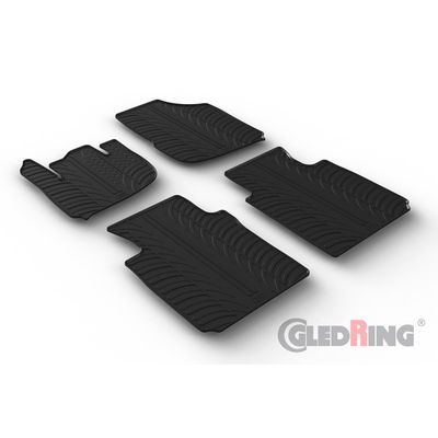Rubbermatten passend voor Honda HR-V (RV) Hybrid 2021- (T-Design 4-delig + montageclips) GL0743