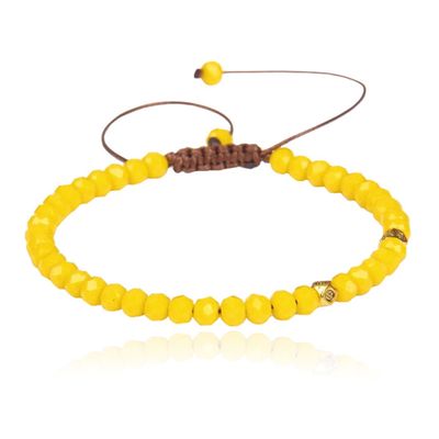 Memphis Armband Natuursteen - 4mm Facetkraal Sunny day Memphis Armband Natuursteen - 4mm Facetkraal Sunny day