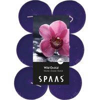 12x Maxi geurtheelichtjes Wild Orchid/paars 10 branduren   -