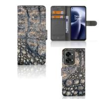 OnePlus Nord 2T | Telefoonhoesje | Met pasjeshouder | Krokodillenprint
