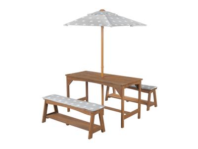 roba Kinder tuinset met parasol (teak kleuren) roba Kinder tuinset met parasol (teak kleuren)