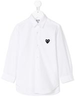 Comme Des Garçons Play Kids chemise à coeur brodé - Blanc - thumbnail