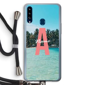 Pacific Dream: Samsung Galaxy A20s Transparant Hoesje met koord