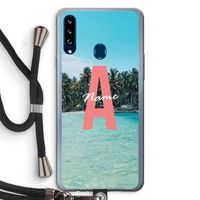 Pacific Dream: Samsung Galaxy A20s Transparant Hoesje met koord Pacific Dream: Samsung Galaxy A20s Transparant Hoesje met koord