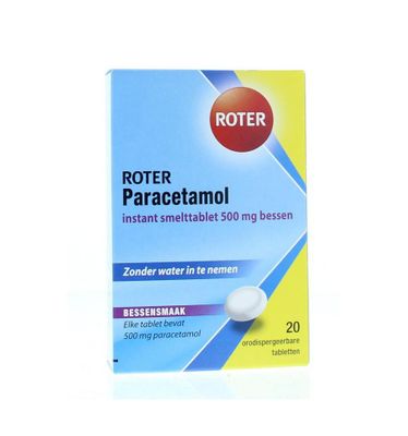 Paracetamol 500mg smelttablet bessen smaak
