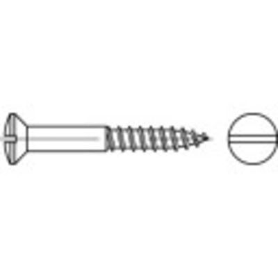 TOOLCRAFT TO-5446119 Bolverzonken houtschroeven 6 mm 50 mm Sleuf DIN 95 Messing 200 stuk(s)