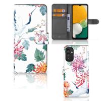Samsung Galaxy A14 4G | Telefoonhoesje | Met pasjeshouder | Bird Flowers