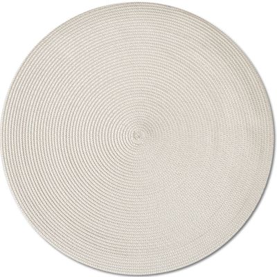 1x Ronde placemats creme geweven 38 cm