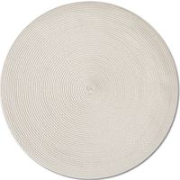 1x Ronde placemats creme geweven 38 cm - thumbnail