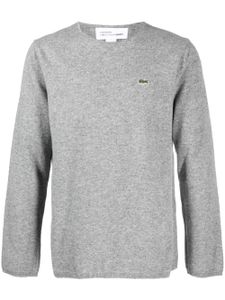 Comme Des Garçons Shirt pull en laine à logo intarsia - Gris