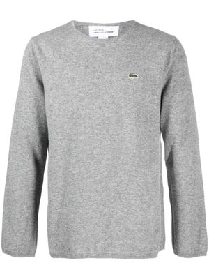 Comme Des Garçons Shirt x Lacoste pull en maille intarsia - Gris