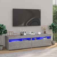 Tv-meubelen 2 st met LED-verlichting 75x35x40 cm betongrijs - thumbnail