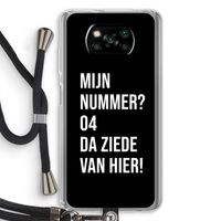 Da ziede van hier - Zwart: Xiaomi Poco X3 Pro Transparant Hoesje met koord