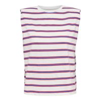 ONLY gestreepte top ONLJEN van biologisch katoen wit/blauw/rood - thumbnail