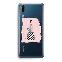 Zwart-wit cactus: Huawei P20 Transparant Hoesje