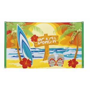 Tropische Hawaii party versiering - vlag van 90 x 150 cm - muur - polyester