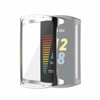Fitbit Charge 5 & 6 siliconen case (volledig beschermd) - Zilver
