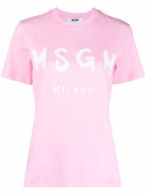 MSGM t-shirt à logo imprimé - Rose