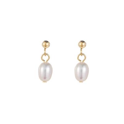 Go Dutch Label Hang Oorbellen met Parel Goud