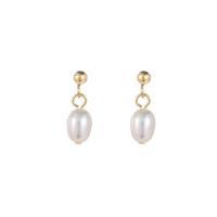 Go Dutch Label Hang Oorbellen met Parel Goud