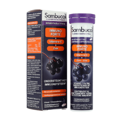 Sambucol Immuno forte suikervrij - 15 bruistabletten