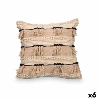 Kussen GiftDecor 4739 Zwart Natuurlijk 45 x 15 x 45 cm (6 Stuks)