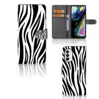 Motorola Moto G52 | Moto G82 | Telefoonhoesje | Met pasjeshouder | Zebra
