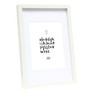 Deknudt Witte fotokader met witte passe-partout 20x25 S66KF1