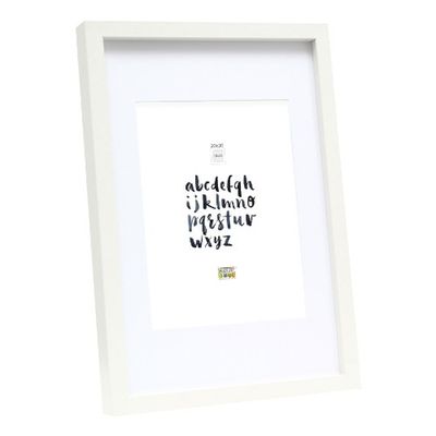 Deknudt Witte fotokader met witte passe-partout 20x25 S66KF1