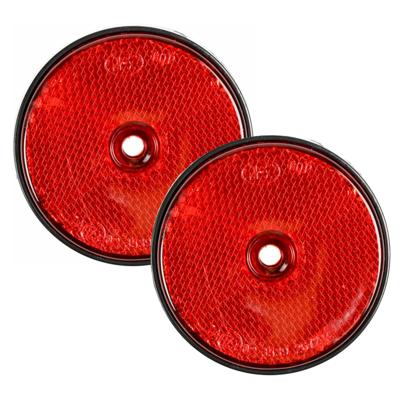 Benson Reflector - 2x - rood - schroefbevestiging - 60mm - rond