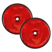 Benson Reflector - 2x - rood - schroefbevestiging - 60mm - rond