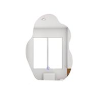 LED-Badkamerspiegel 70 x 50 cm Onregelmatige Vorm Driekleurige Verlichting Anticondens en Breukvast Gehard Glas