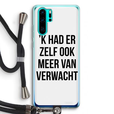 Meer verwacht: Huawei P30 Pro Transparant Hoesje met koord