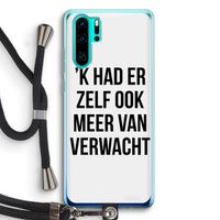 Meer verwacht: Huawei P30 Pro Transparant Hoesje met koord