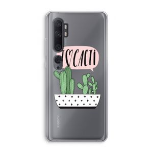 I love cacti: Xiaomi Mi Note 10 Transparant Hoesje