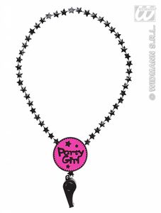 Ketting met fluitje partygirl