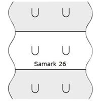 Prijsetiket 12x26mm sato samark afneembaar wit | 36 stuks