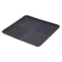 5Five Afwas afdruipmat keuken - anti-slip- rubber - grijs stip- 30 x 30 cm - Afdruiprekken