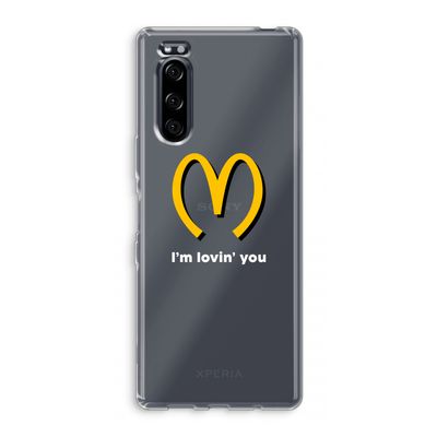 I'm lovin' you: Sony Xperia 5 Transparant Hoesje