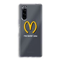 I'm lovin' you: Sony Xperia 5 Transparant Hoesje