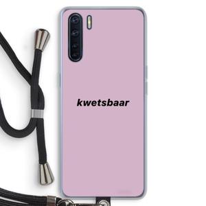 kwetsbaar: Oppo A91 Transparant Hoesje met koord