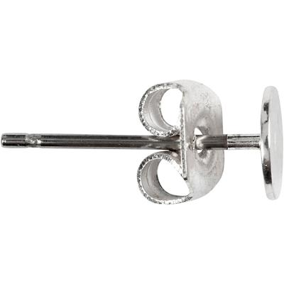 Creativ Company Oorstekers, l: 13 mm, verzilverd, 10 stuk/ 1 doos