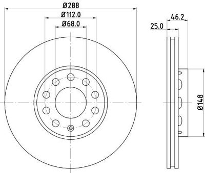 Remschijf 8DD355127081