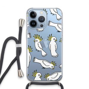 Papegaai: iPhone 13 Pro Transparant Hoesje met koord