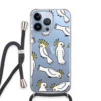 Papegaai: iPhone 13 Pro Transparant Hoesje met koord