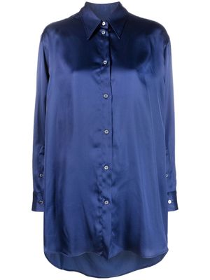MM6 Maison Margiela chemise oversize à détails de découpes - Bleu