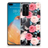 Huawei P40 TPU Case Butterfly Roses - thumbnail