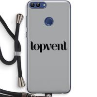 Topvent Grijs Zwart: Huawei P Smart (2018) Transparant Hoesje met koord Topvent Grijs Zwart: Huawei P Smart (2018) Transparant Hoesje met koord