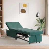 Slaapbank Donkergroen 67 x 194 x 38 cm Fluweel