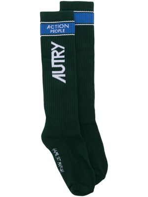 Autry chaussettes à logo en intarsia - Vert